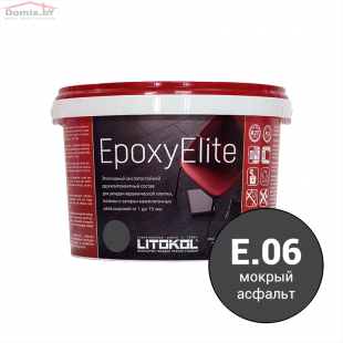 Фуга для плитки Litokol EpoxyElite E.06 мокрый асфальт (2 кг)